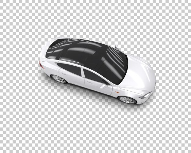 Ilustración de renderización 3D de automóviles modernos aislados en el fondo