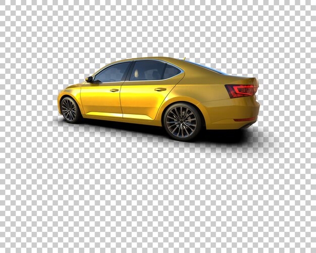 Ilustración de renderización 3D de automóviles modernos aislados en el fondo