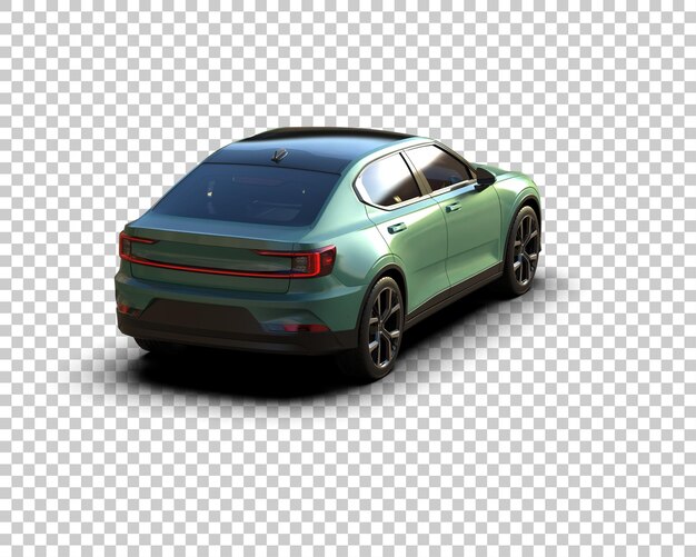 Ilustración de renderización 3D de automóviles modernos aislados en el fondo