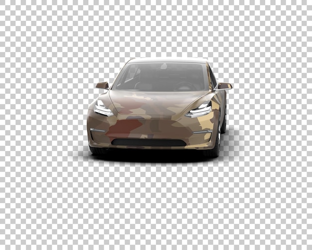 Ilustración de renderización 3D de automóviles modernos aislados en el fondo