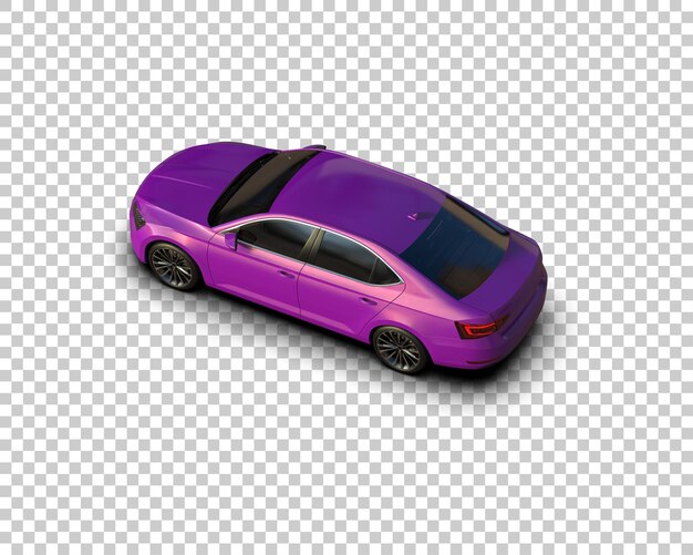 Ilustración de renderización 3D de automóviles modernos aislados en el fondo
