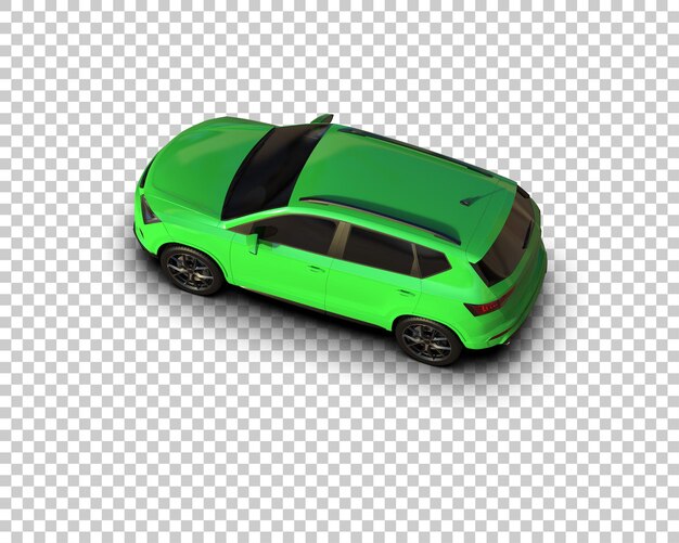 Ilustración de renderización 3D de automóviles modernos aislados en el fondo