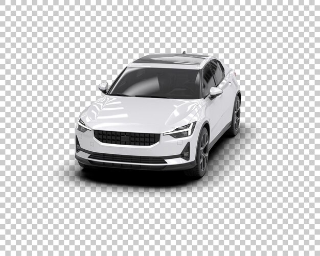 Ilustración de renderización 3D de automóviles modernos aislados en el fondo
