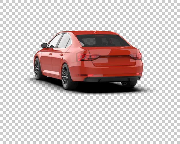 Ilustración de renderización 3D de automóviles modernos aislados en el fondo