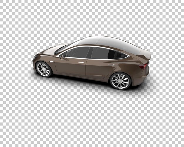 Ilustración de renderización 3D de automóviles modernos aislados en el fondo