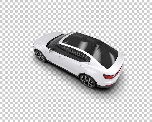 Ilustración de renderización 3D de automóviles modernos aislados en el fondo