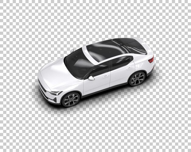 Ilustración de renderización 3D de automóviles modernos aislados en el fondo