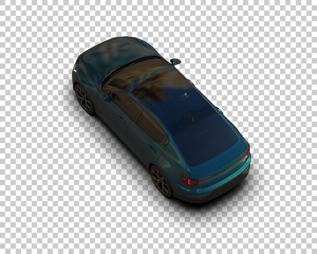 Ilustración de renderización 3D de automóviles modernos aislados en el fondo
