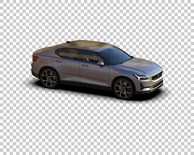 Ilustración de renderización 3D de automóviles modernos aislados en el fondo