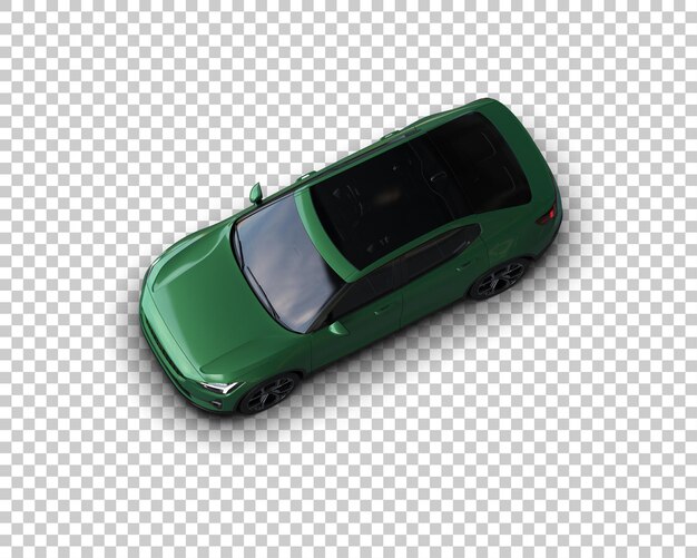 Ilustración de renderización 3D de automóviles modernos aislados en el fondo