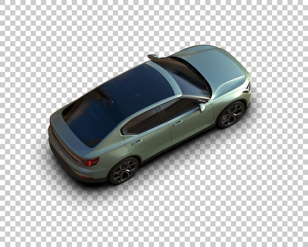 Ilustración de renderización 3D de automóviles modernos aislados en el fondo