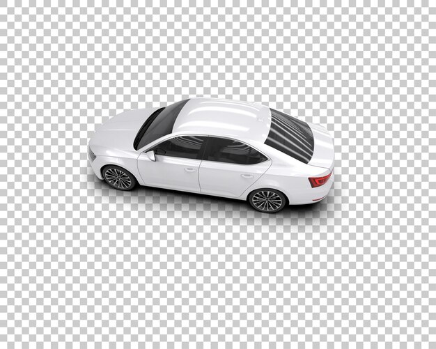 Ilustración de renderización 3D de automóviles modernos aislados en el fondo