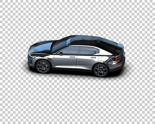 Ilustración de renderización 3D de automóviles modernos aislados en el fondo