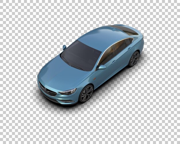 Ilustración de renderización 3D de automóviles modernos aislados en el fondo
