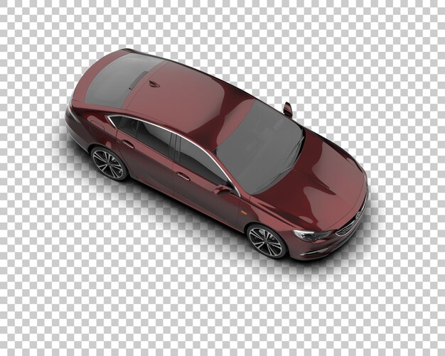 Ilustración de renderización 3D de automóviles modernos aislados en el fondo