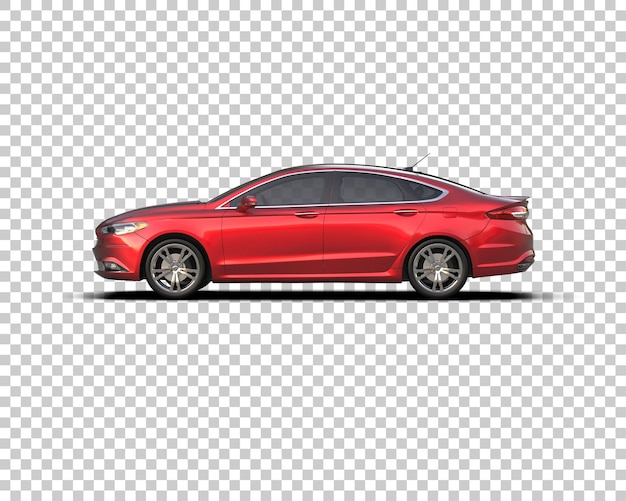 Ilustración de renderización 3D de automóviles modernos aislados en el fondo