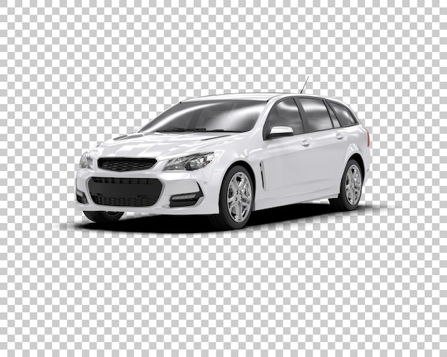 Ilustración de renderización 3D de automóviles modernos aislados en el fondo