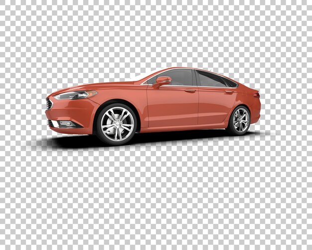 Ilustración de renderización 3D de automóviles modernos aislados en el fondo