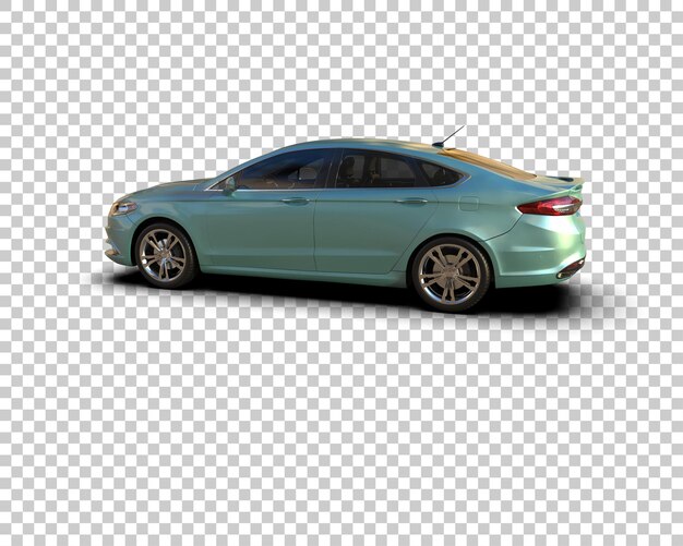 Ilustración de renderización 3D de automóviles modernos aislados en el fondo
