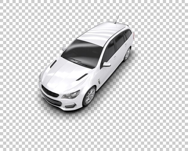 Ilustración de renderización 3D de automóviles modernos aislados en el fondo
