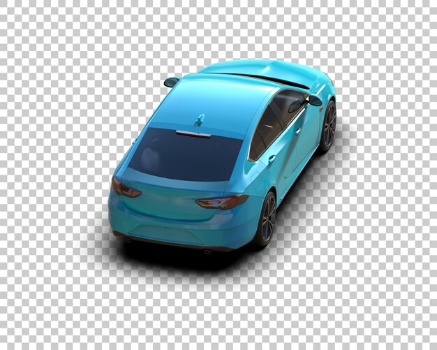 Ilustración de renderización 3D de automóviles modernos aislados en el fondo