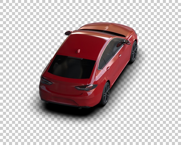 Ilustración de renderización 3D de automóviles modernos aislados en el fondo