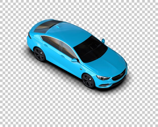 Ilustración de renderización 3D de automóviles modernos aislados en el fondo