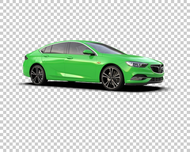 Ilustración de renderización 3D de automóviles modernos aislados en el fondo