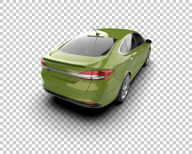 Ilustración de renderización 3D de automóviles modernos aislados en el fondo