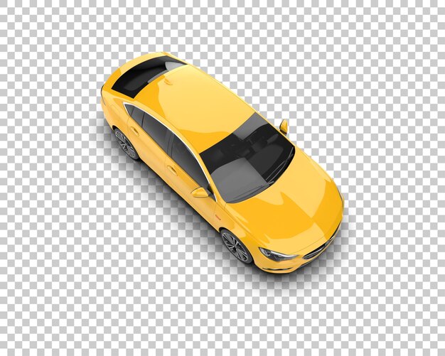Ilustración de renderización 3D de automóviles modernos aislados en el fondo