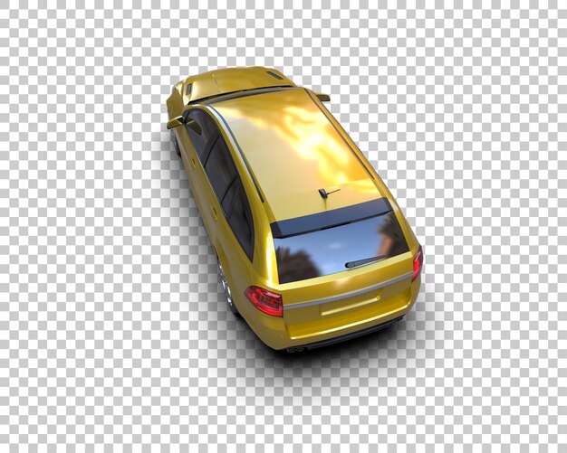 Ilustración de renderización 3D de automóviles modernos aislados en el fondo