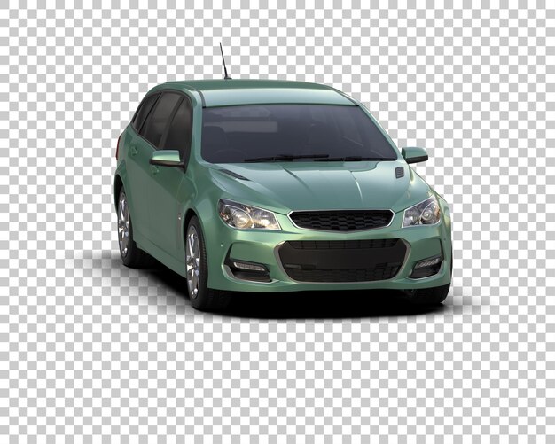 Ilustración de renderización 3D de automóviles modernos aislados en el fondo