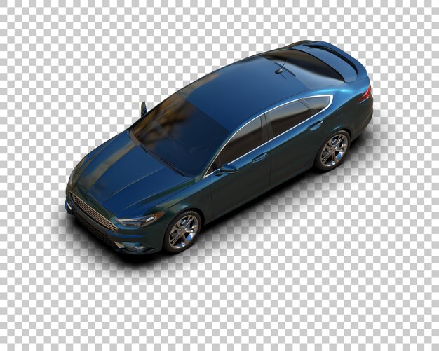 Ilustración de renderización 3D de automóviles modernos aislados en el fondo