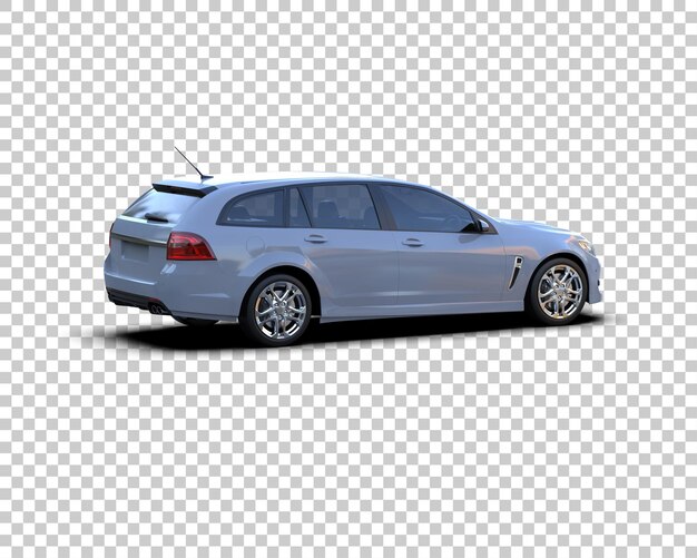 Ilustración de renderización 3D de automóviles modernos aislados en el fondo