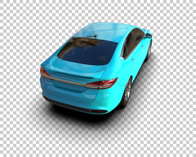 Ilustración de renderización 3D de automóviles modernos aislados en el fondo