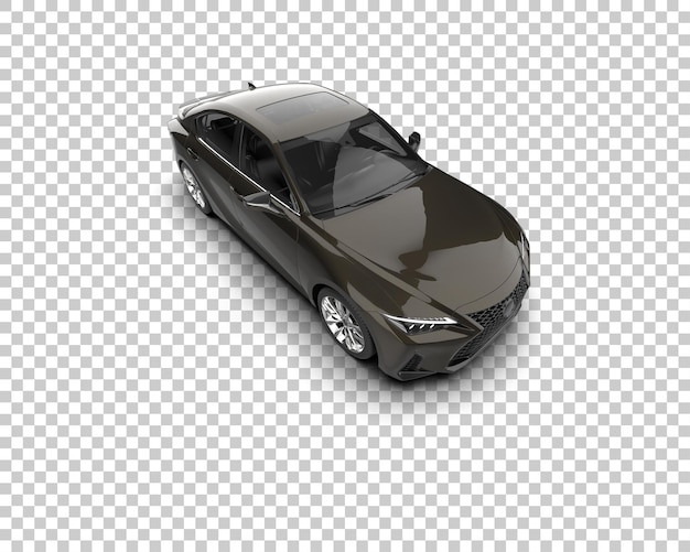 Ilustración de renderización 3D de automóviles modernos aislados en el fondo