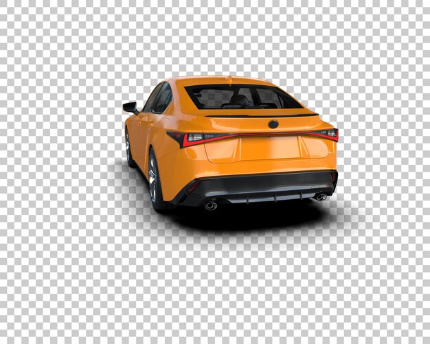 Ilustración de renderización 3D de automóviles modernos aislados en el fondo