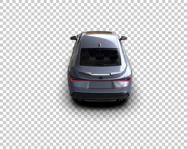 Ilustración de renderización 3D de automóviles modernos aislados en el fondo