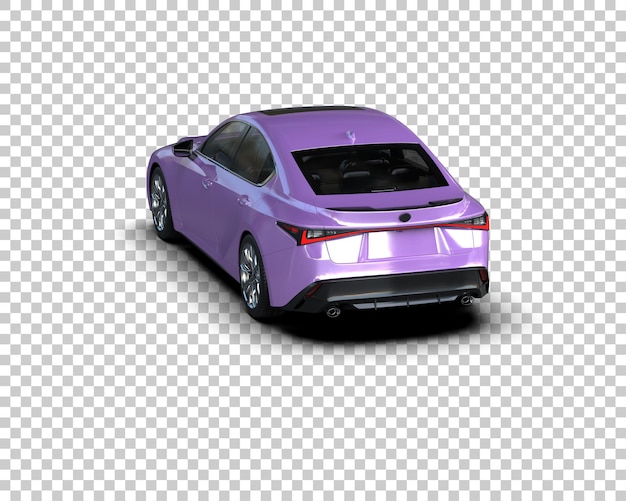 Ilustración de renderización 3D de automóviles modernos aislados en el fondo