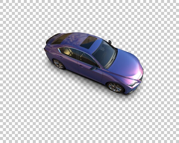 Ilustración de renderización 3D de automóviles modernos aislados en el fondo