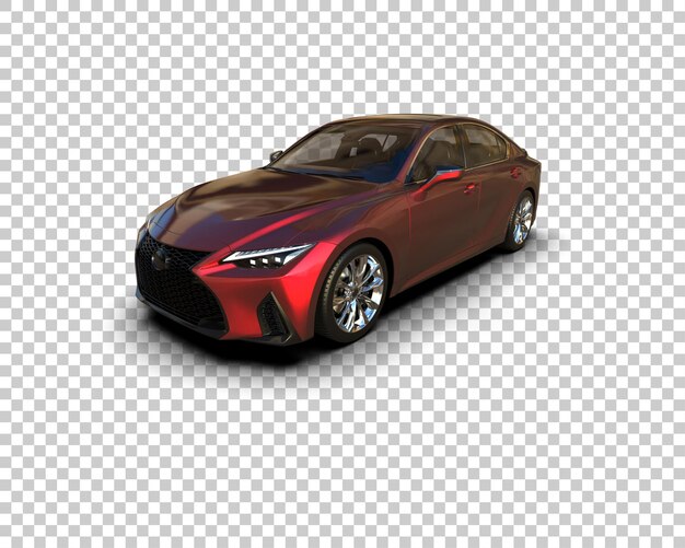 Ilustración de renderización 3D de automóviles modernos aislados en el fondo