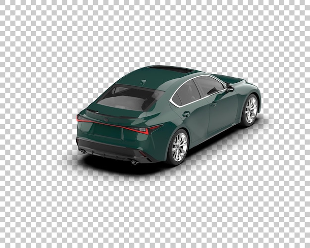 Ilustración de renderización 3D de automóviles modernos aislados en el fondo