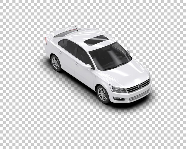 Ilustración de renderización 3D de automóviles realistas aislados en el fondo