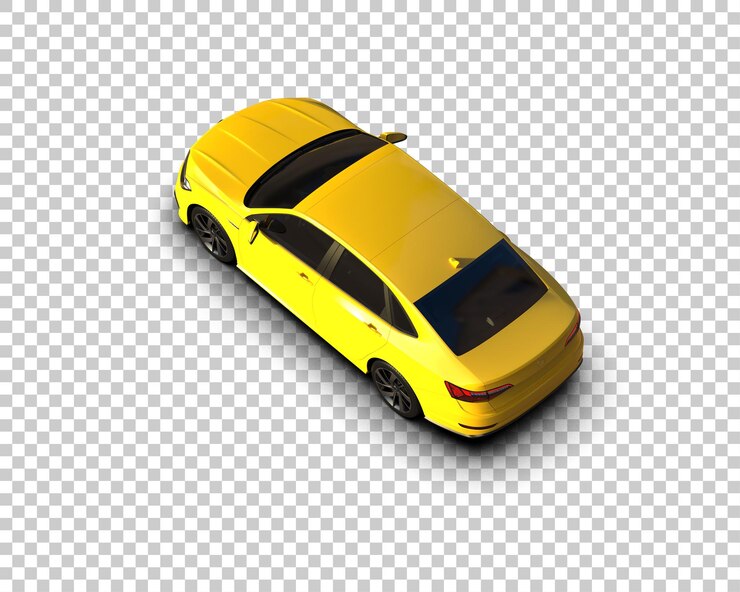 PSD ilustración de renderización 3d de automóviles realistas aislados en el fondo