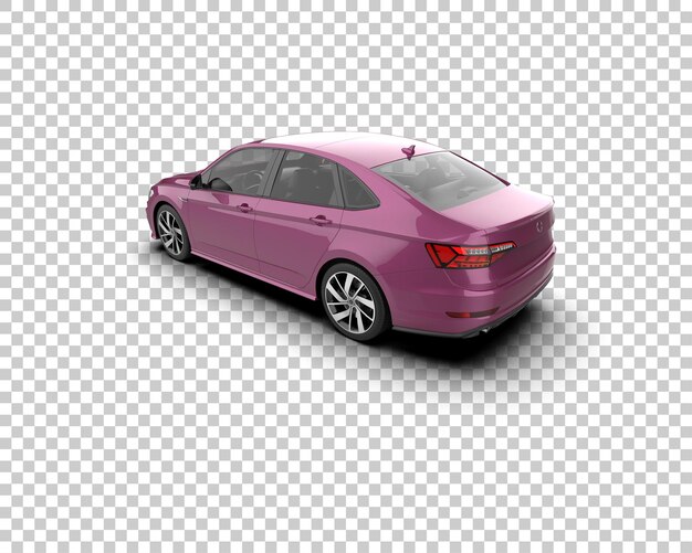 Ilustración de renderización 3D de automóviles realistas aislados en el fondo