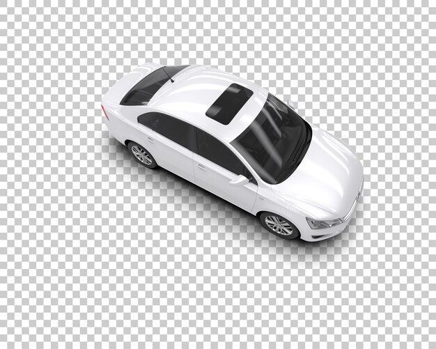 Ilustración de renderización 3D de automóviles realistas aislados en el fondo
