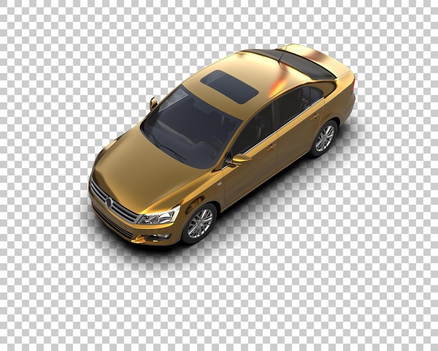 Ilustración de renderización 3D de automóviles realistas aislados en el fondo