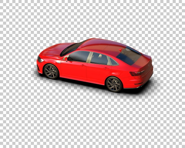 Ilustración de renderización 3D de automóviles realistas aislados en el fondo