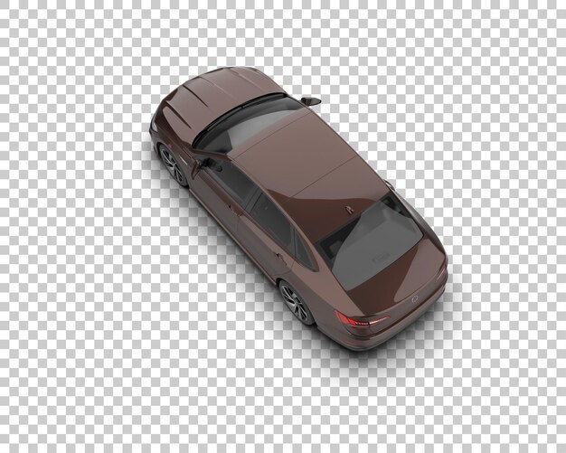Ilustración de renderización 3D de automóviles realistas aislados en el fondo