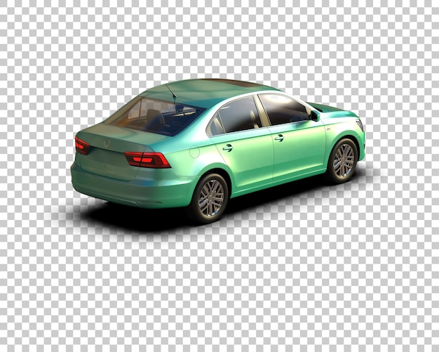 Ilustración de renderización 3D de automóviles realistas aislados en el fondo